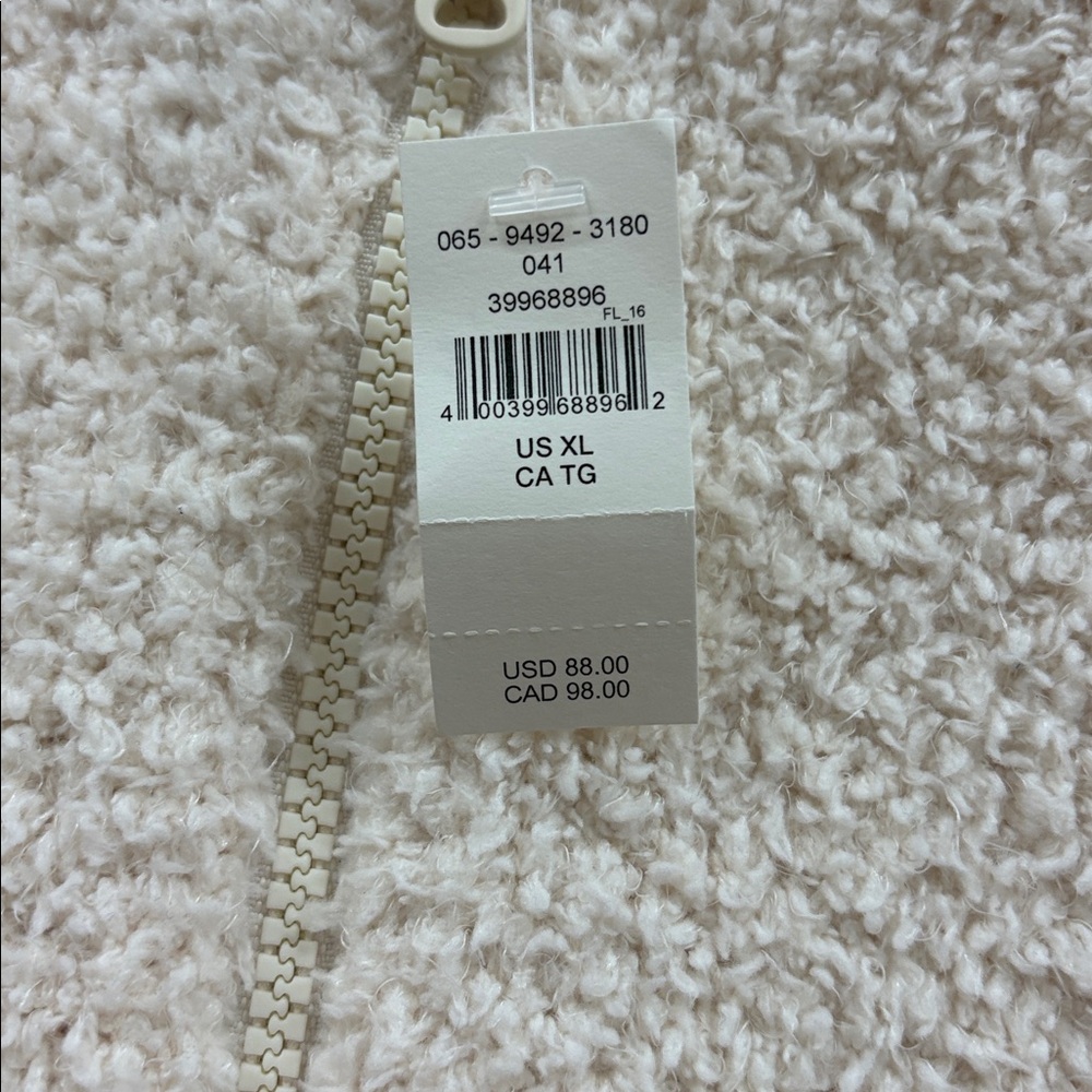 Aerie NWT women’s XL Full Zip Sherpa Cream Cardigan sweater - Picture 3 of 6